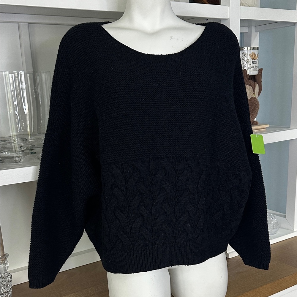 Bundle 5 items @ 20$, pay only 60$ -  Black Women's Crew Neck Sweater